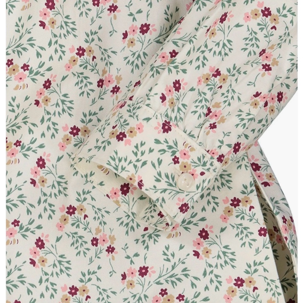 Hope & Henry Cream Floral Peter Pan Collar Dress 6 Organic Cotton - Picture 3 of 13
